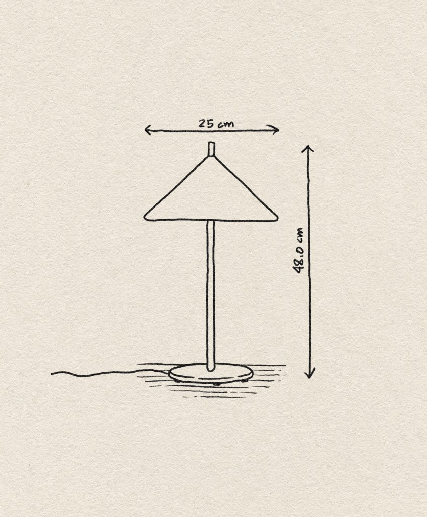 HKliving Metal Triangle Table Lamp M Matt Black 2