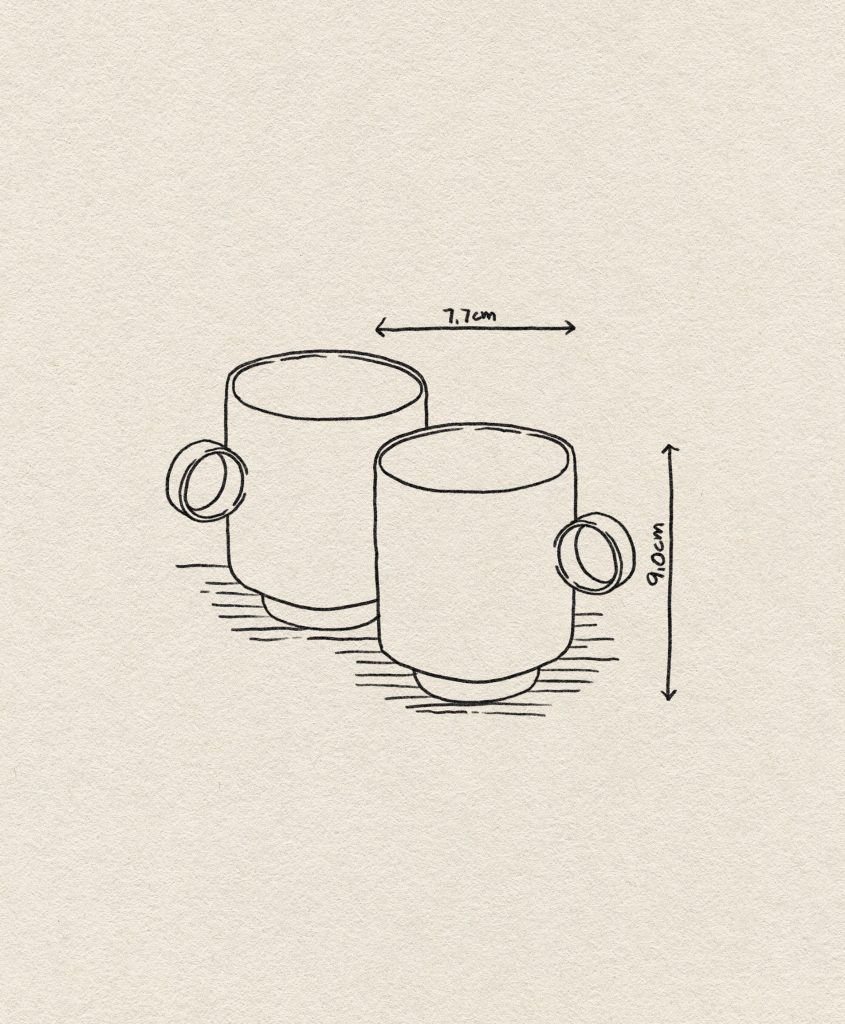 HKliving Bold Basic Ceramics Coffee Mugs Set of 2 Terra 5