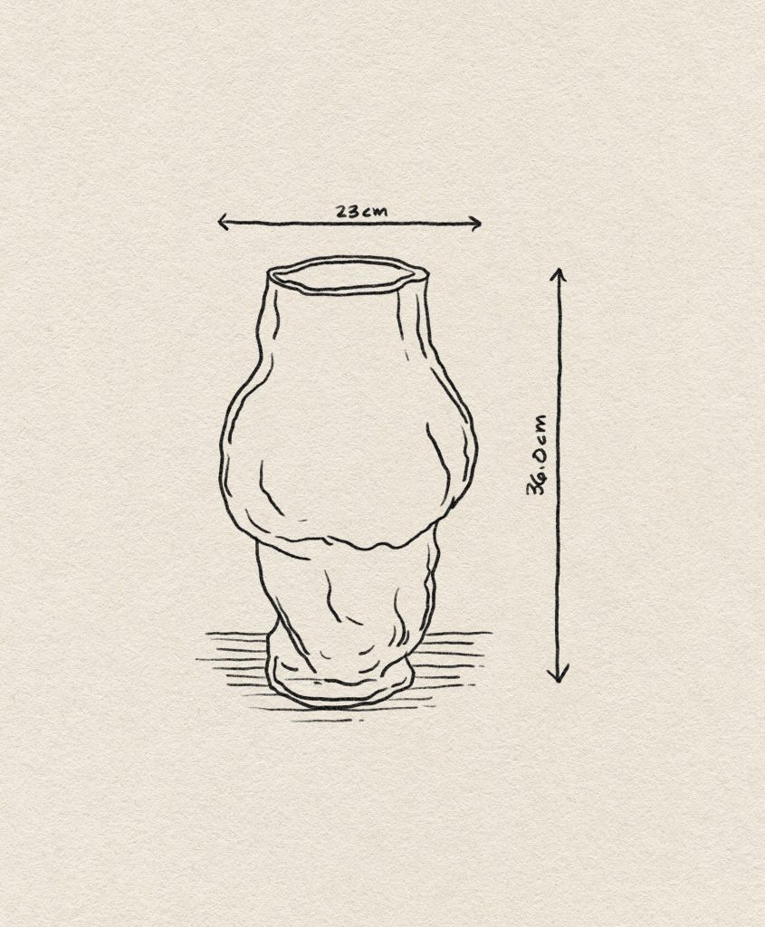 HKliving HK Objects Cloud Vase Clear Glass High Clear 7