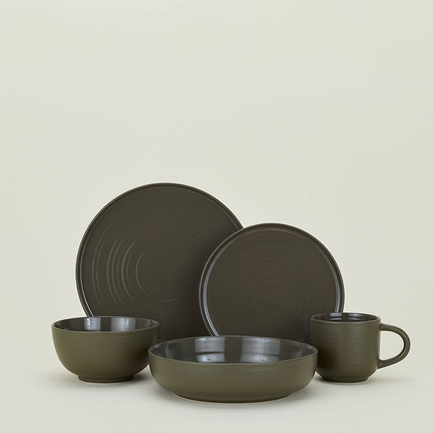 Hawkins New York Essential Low Bowl Set Of 4 Olive 3