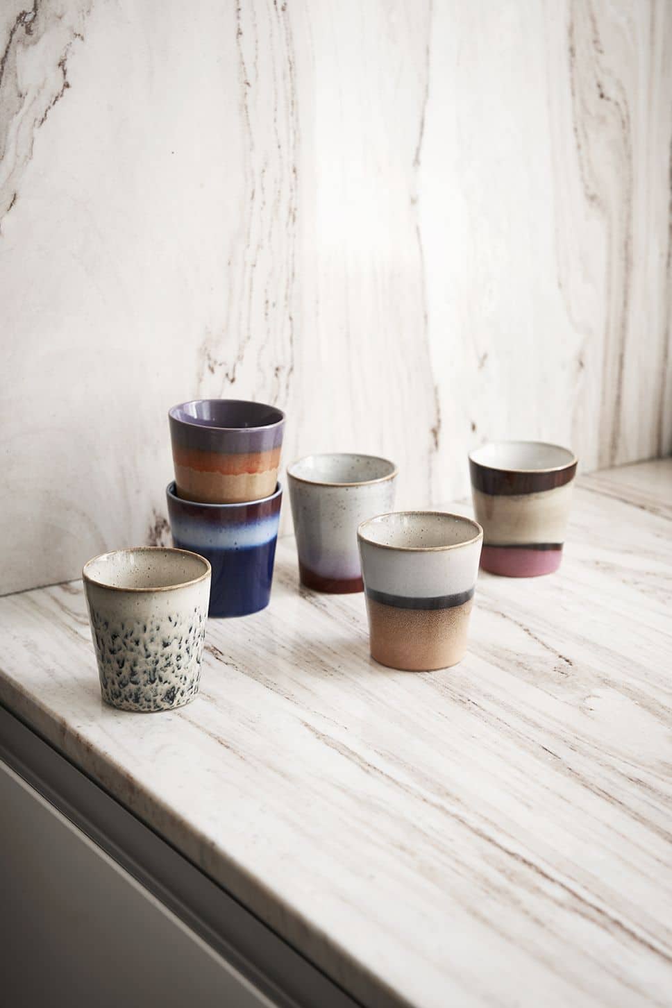 HKliving 70s Ceramics Coffee Mugs Set of 6 Orion 4