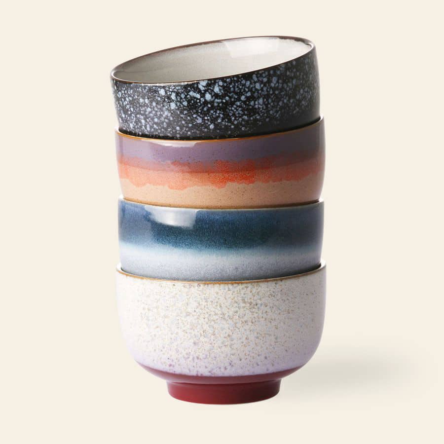 HKliving 70s Ceramics Noodle Bowls Set of 4 Astra 1
