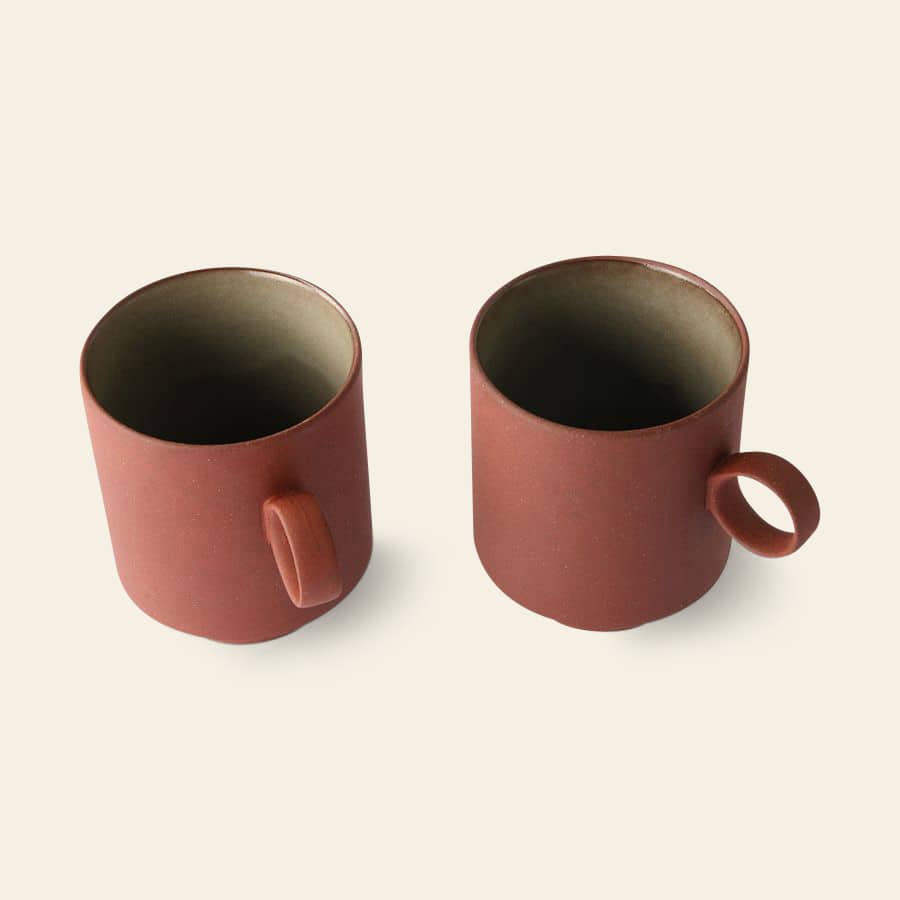 HKliving Bold Basic Ceramics Coffee Mugs Set of 2 Terra 3