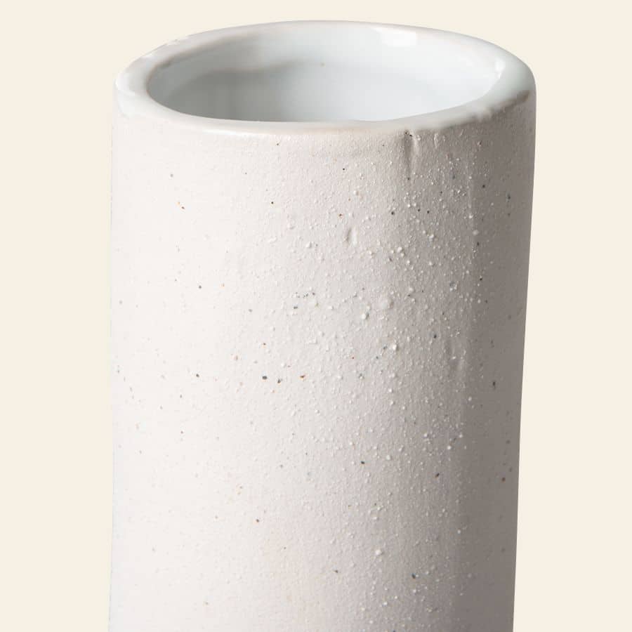 HKliving HK Objects Ceramic Twisted Vase Matt White 2
