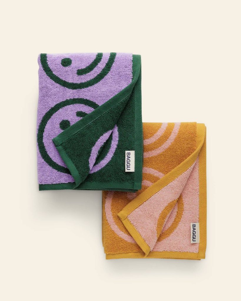 BAGGU Hand Towel Set of 2 Marigold Happy Mix 1