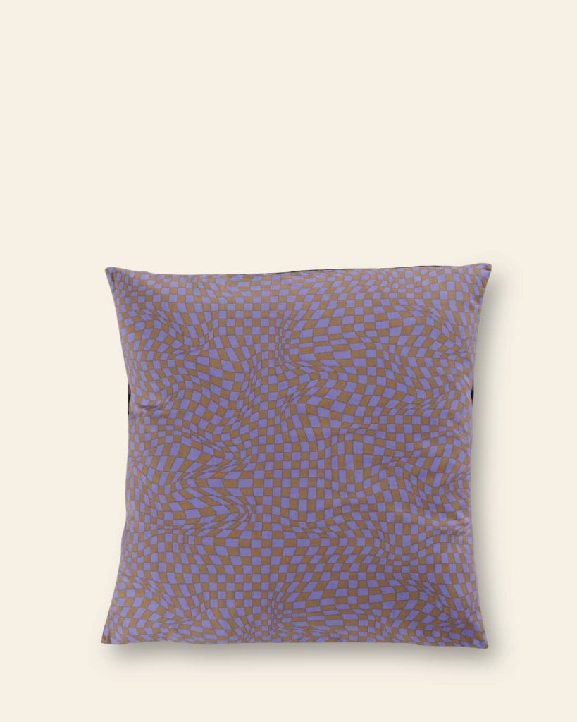 BAGGU Throw Pillow Case Trippy Checker Mix 1