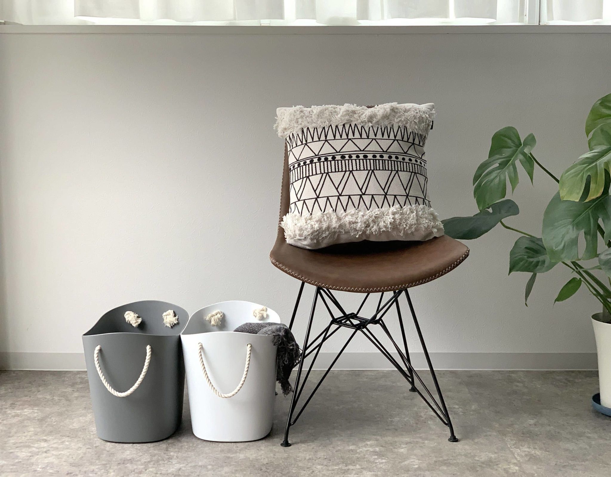 Hachiman Balcolore Storage Basket M Grey 2