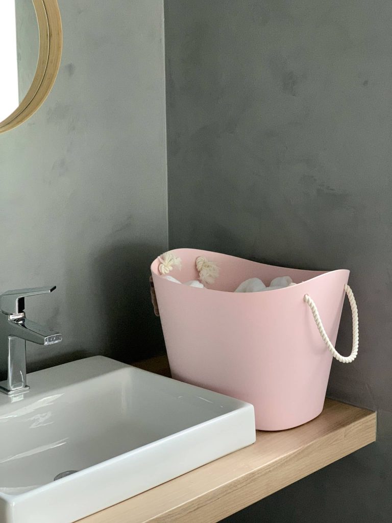 Hachiman Balcolore Storage Basket M Pink 2