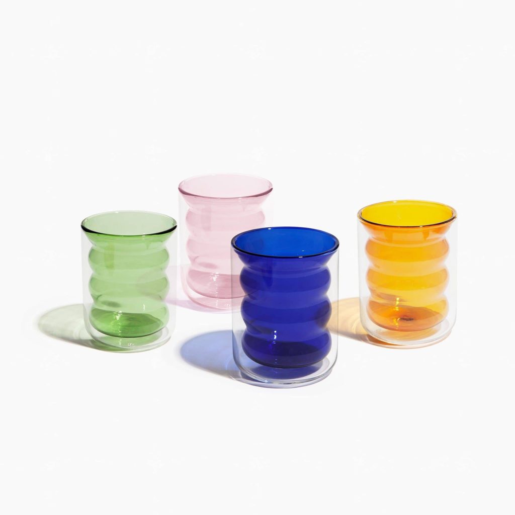Poketo Double Wall Groovy Cup Blue 4