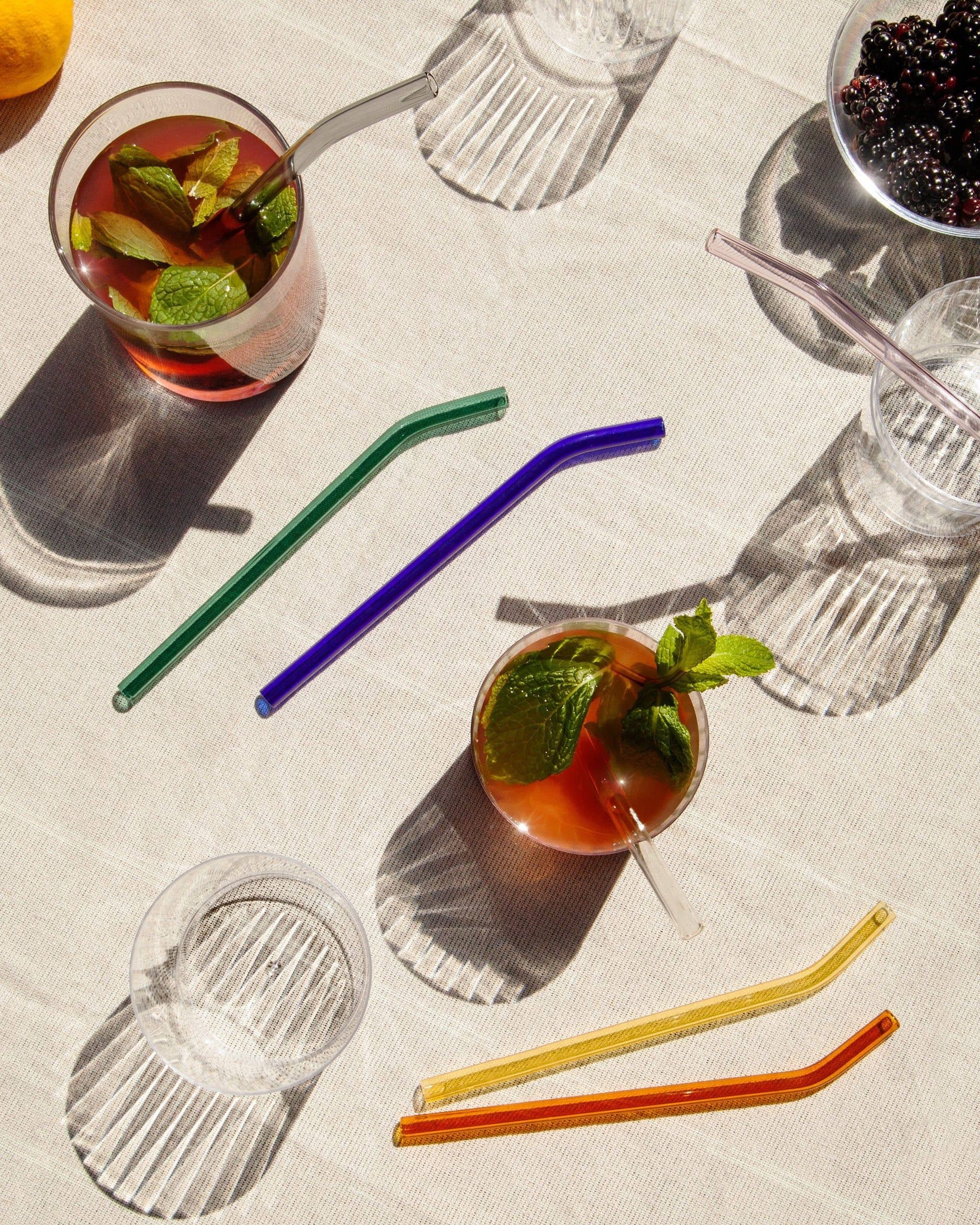 Poketo Glass Straws Set of 4 Cool 3