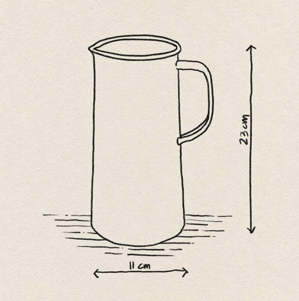 Falcon Enamelware 3 Pint Jug Oyster Grey 3