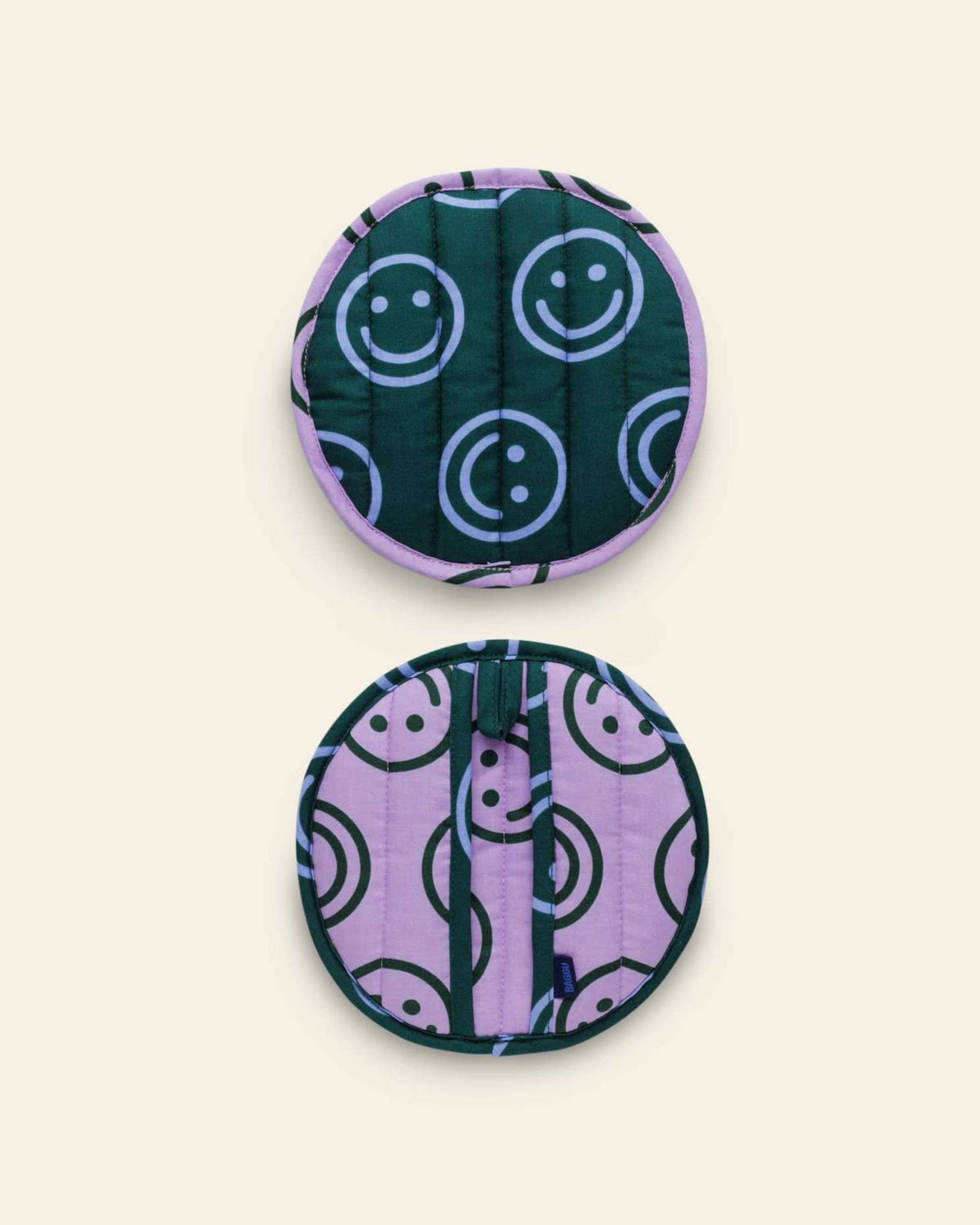 BAGGU Pot Holder Set of 2 Lavender Forest Happy 1