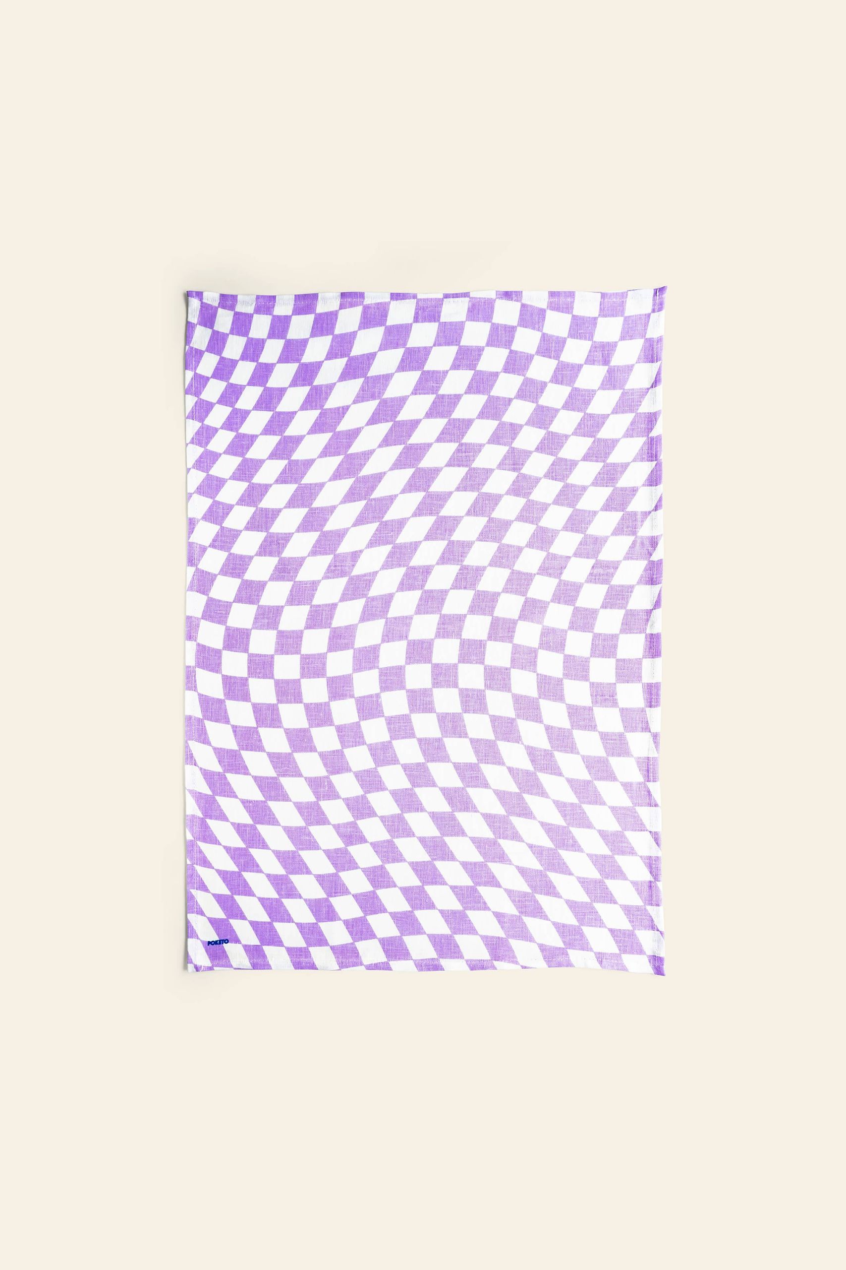 Poketo Linen Tea Towel Set of 2 Checkers 1
