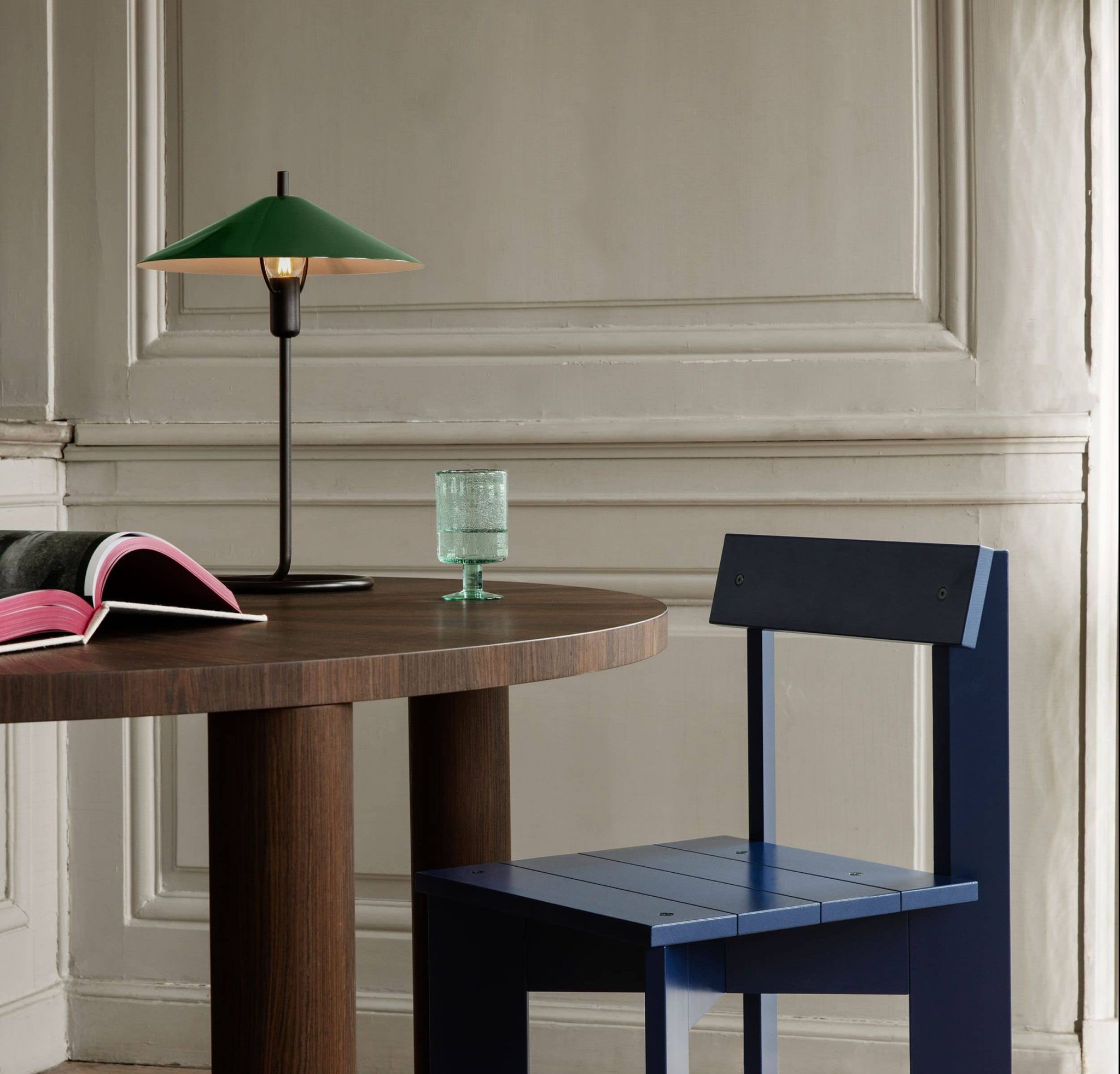 ferm Living Filo Table Lamp Black Dark Olive 3