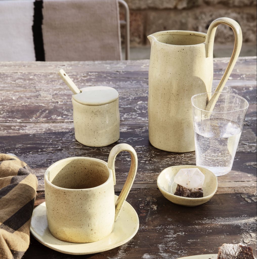 ferm Living Flow Jug Yellow Speckle 2