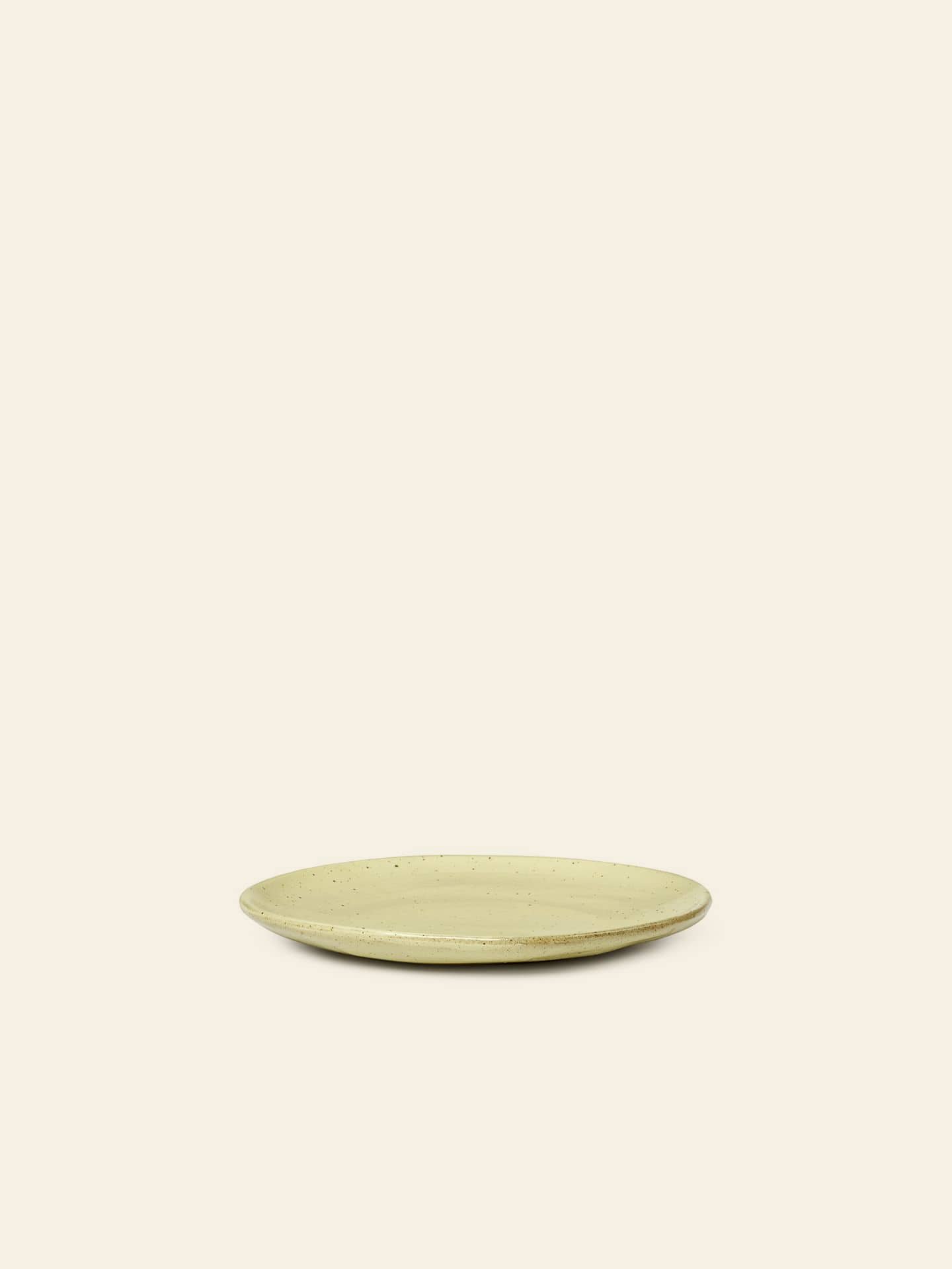 ferm Living Flow Plate Small Yellow Speckle 1