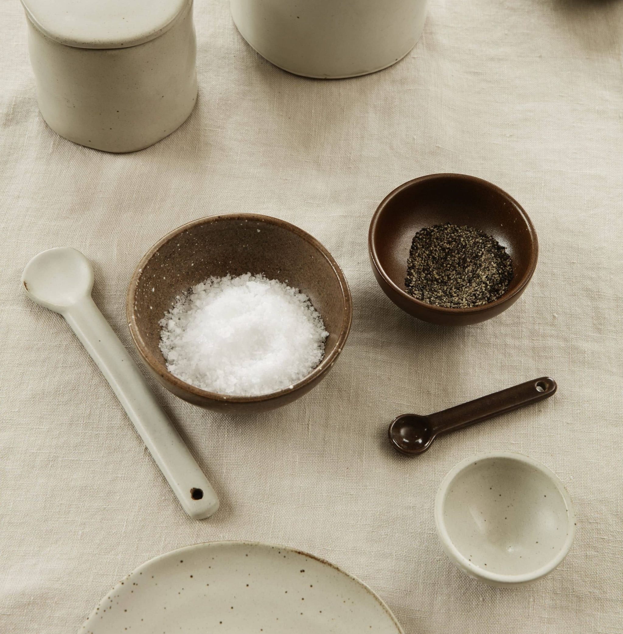 ferm Living Petite Bowls Set of 3 Brown White 2