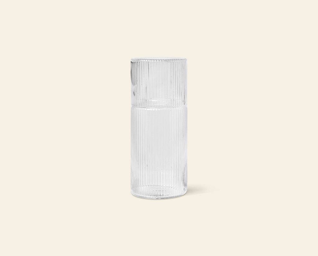 ferm Living Ripple Carafe Set Small Clear 2