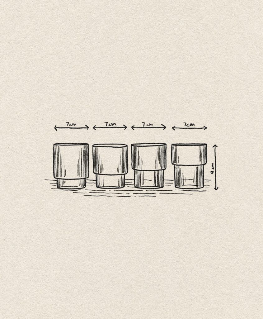 ferm Living Ripple Glasses Set of 4 Smoked Grey 4