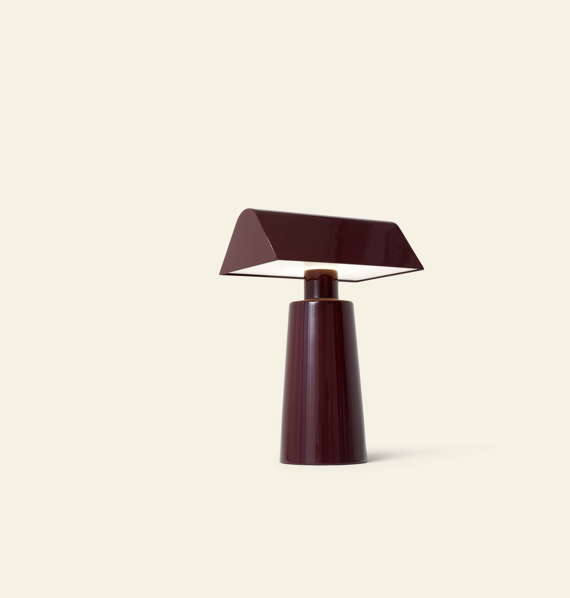 Tradition Caret MF1 Portable Table Lamp Dark Burgundy 3