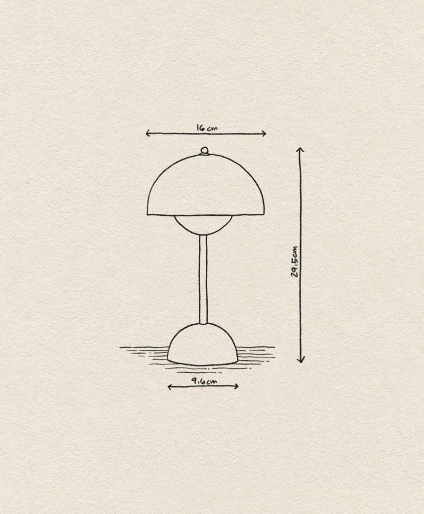 Tradition Flowerpot VP9 Portable Table Lamp Matt Light Grey 5