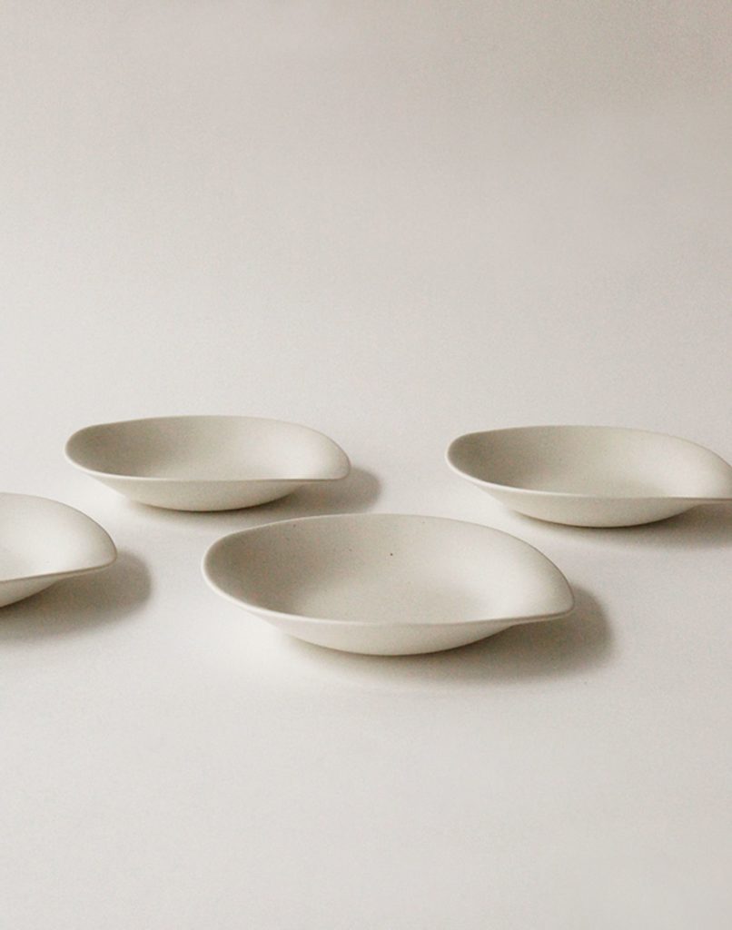 NR Ceramics HIN Dessert Plate Stone White 6