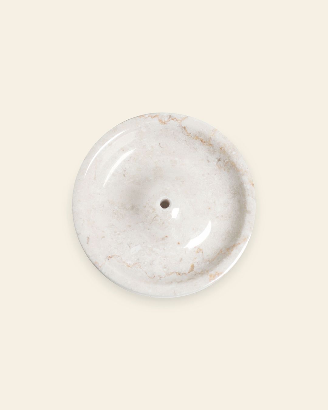 stillgoods Ebb Incense Holder Cream Marble 1
