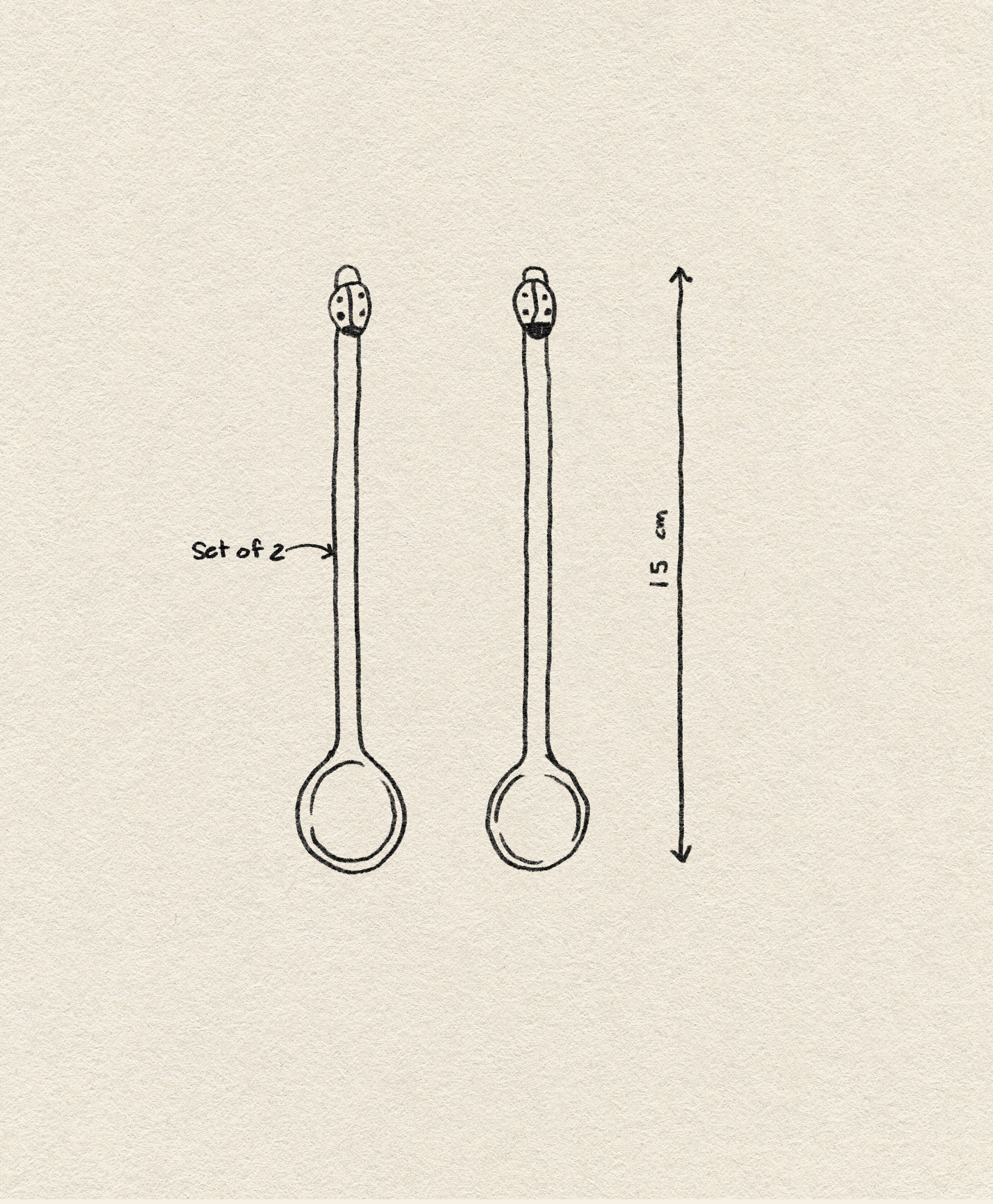 Ichendorf Milano Fruits and Flower Teaspoons Set of 2 Ladybug 3