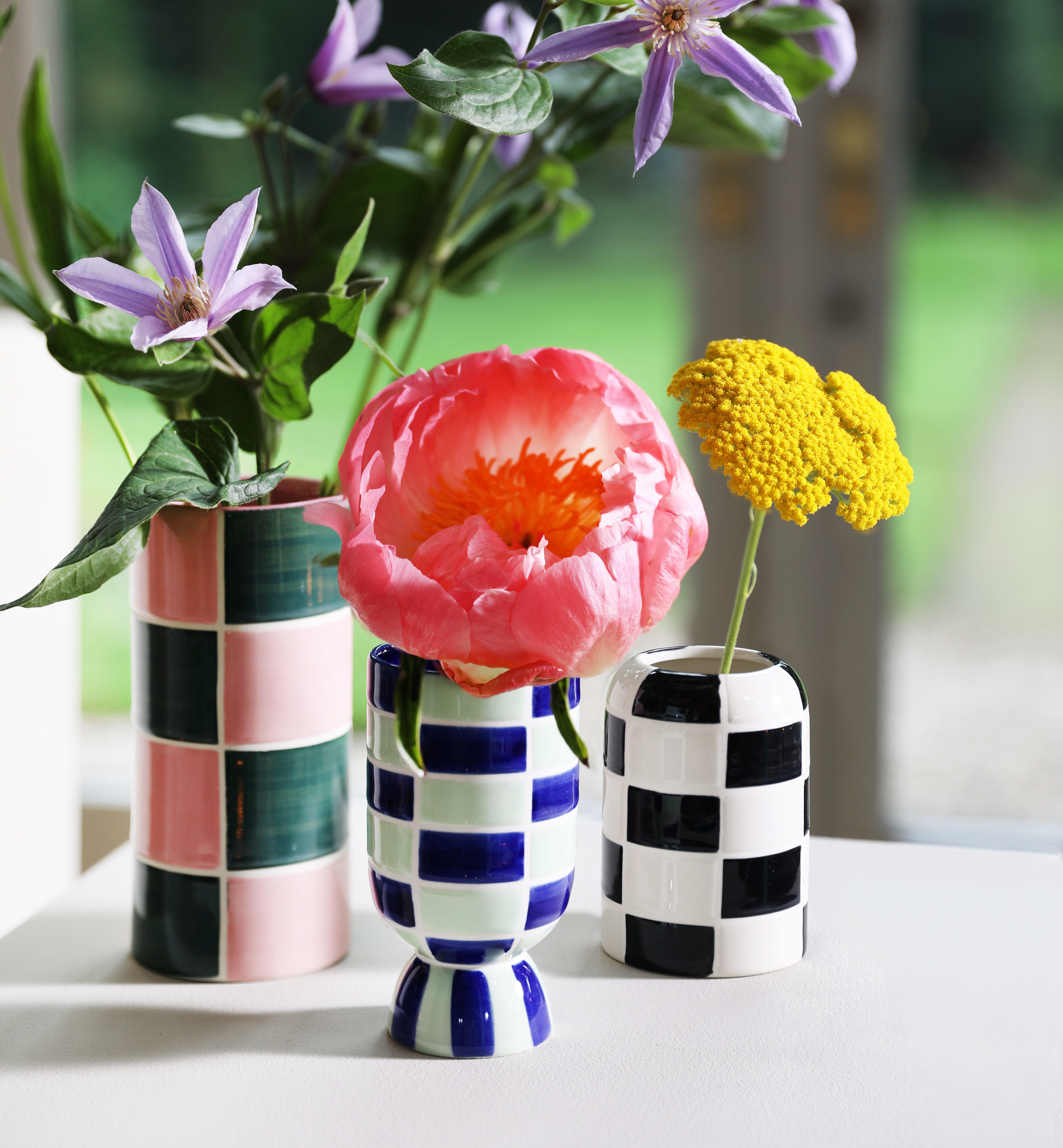 klevering Carre Vase Set of 3 Multicolour 2
