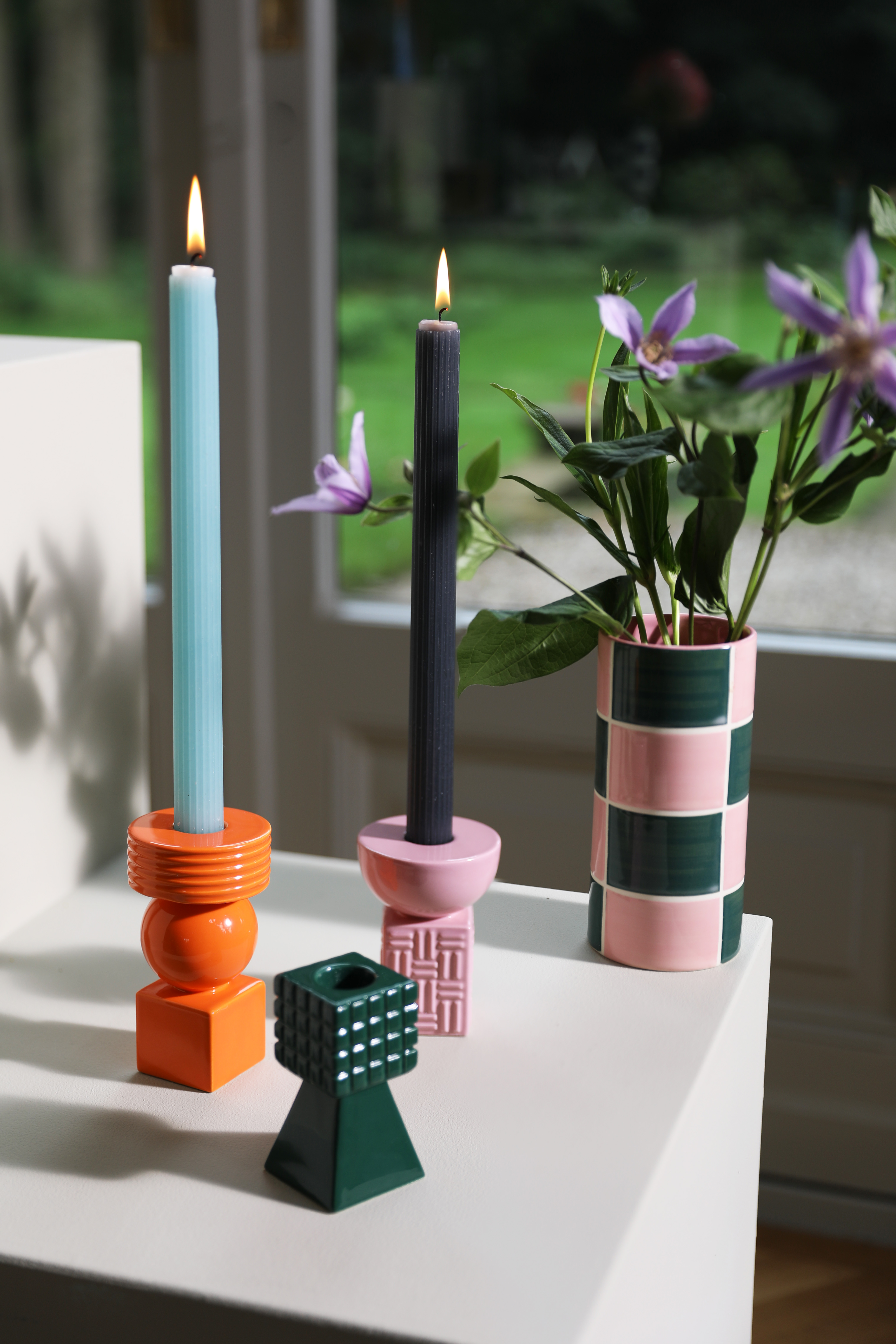 klevering Carre Vase Set of 3 Multicolour 3