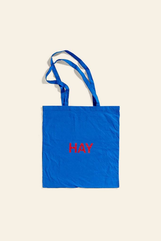 HAY Blue Tote Bag Red Logo Blue Red Logo 1