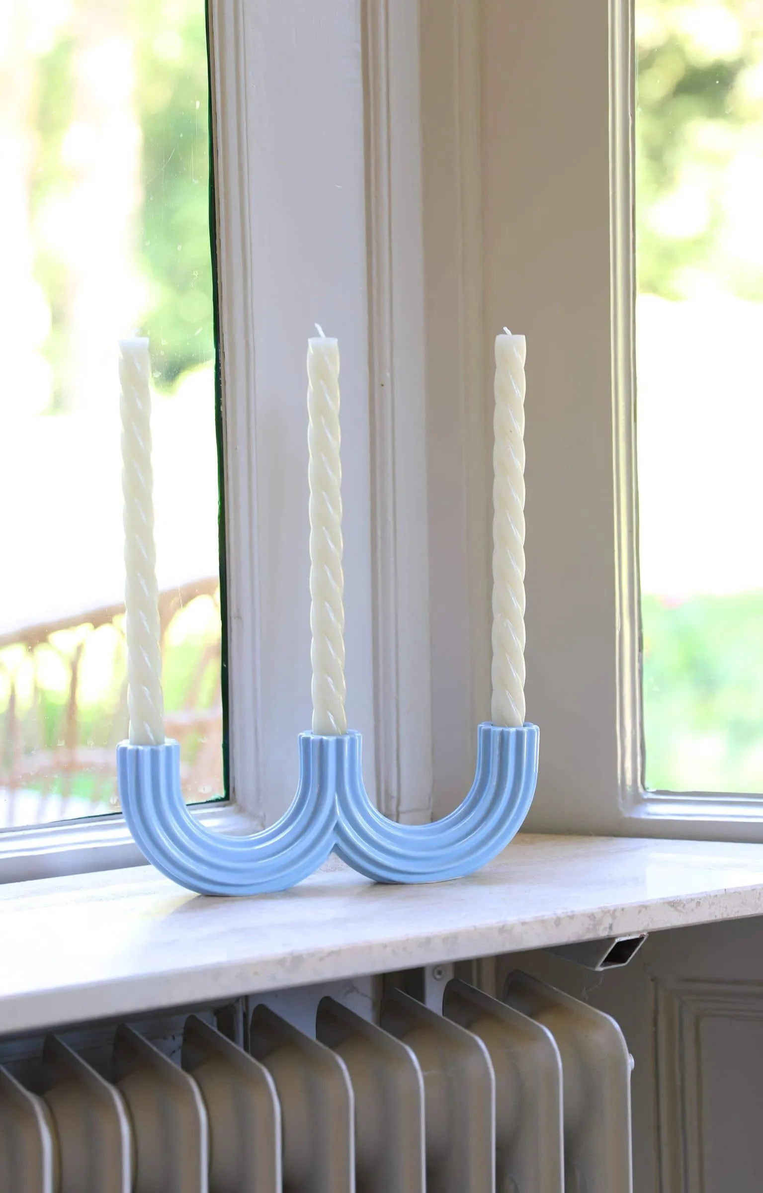 klevering Churros Candle Holder Light Blue Light Blue 2