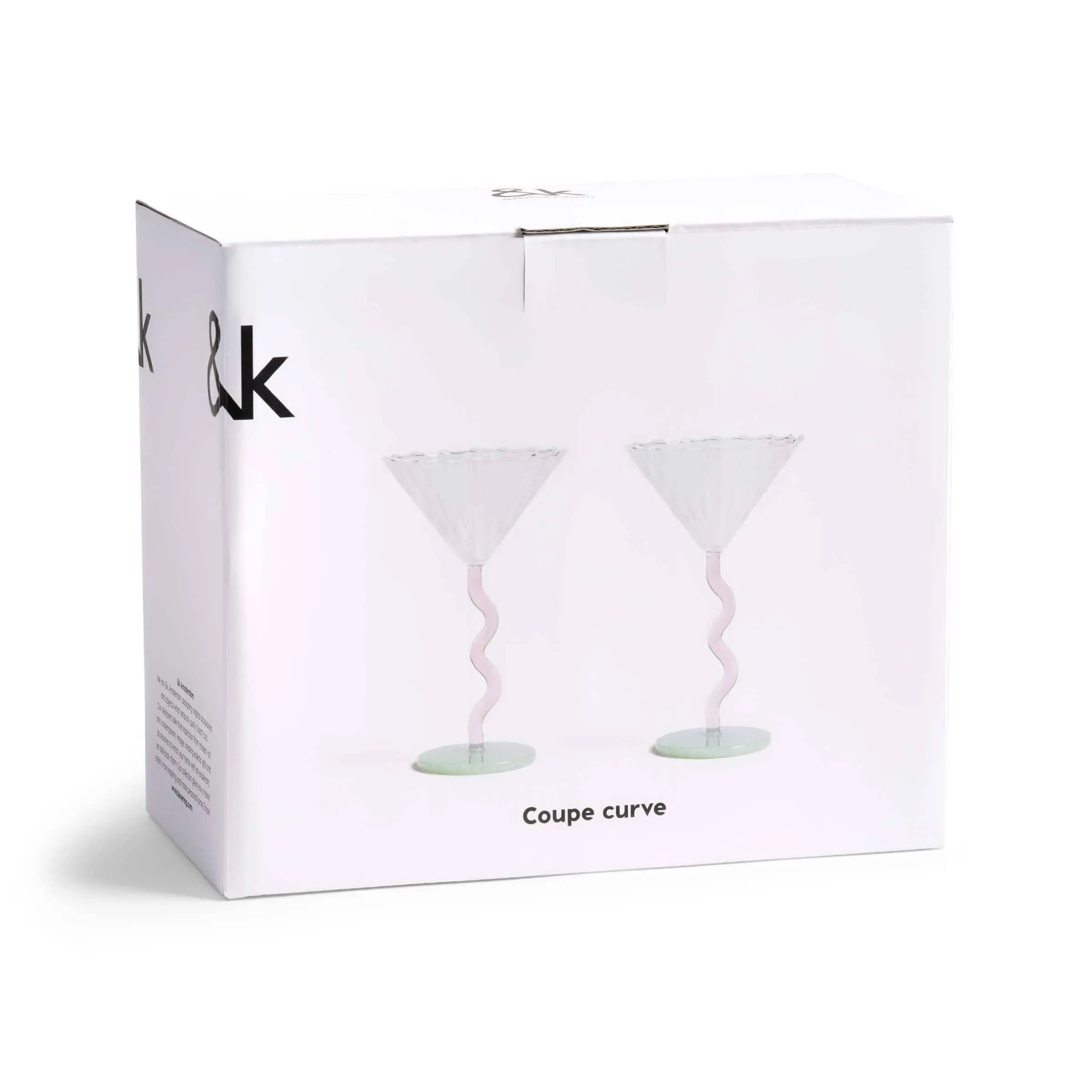 klevering Curved Coupe Glass Set of 2 Multicolour 5
