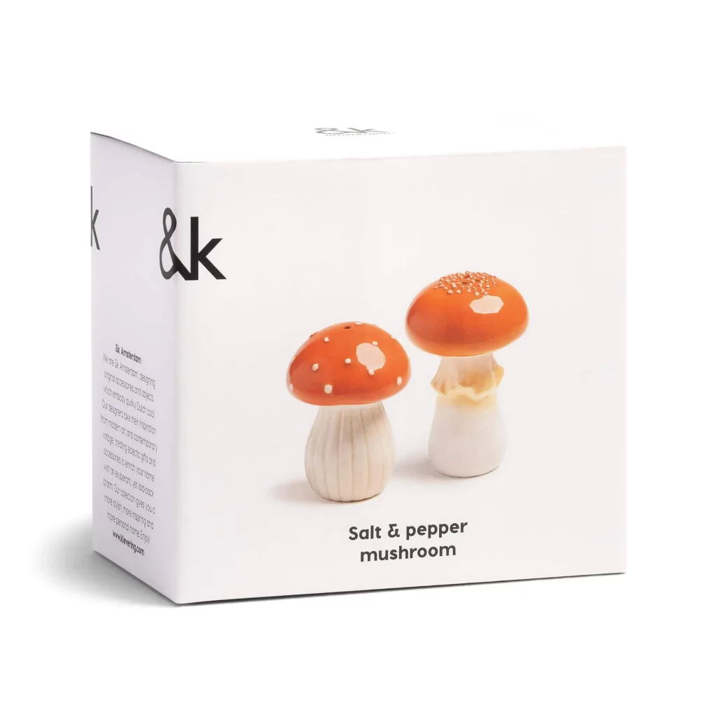 klevering Mushroom Salt Pepper Set Multicolour 4