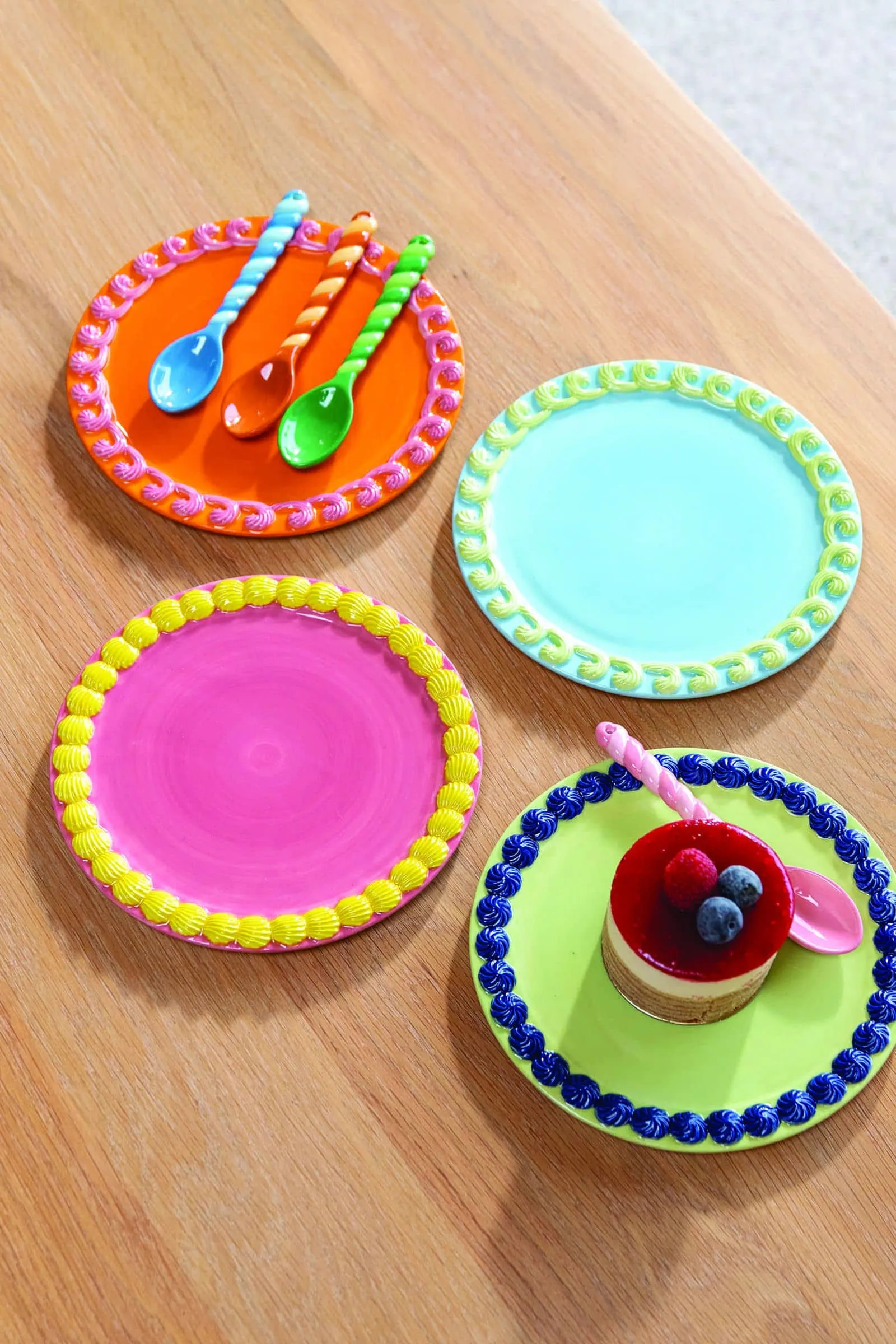 klevering Whipped Plate Set of 4 Multicolour 6