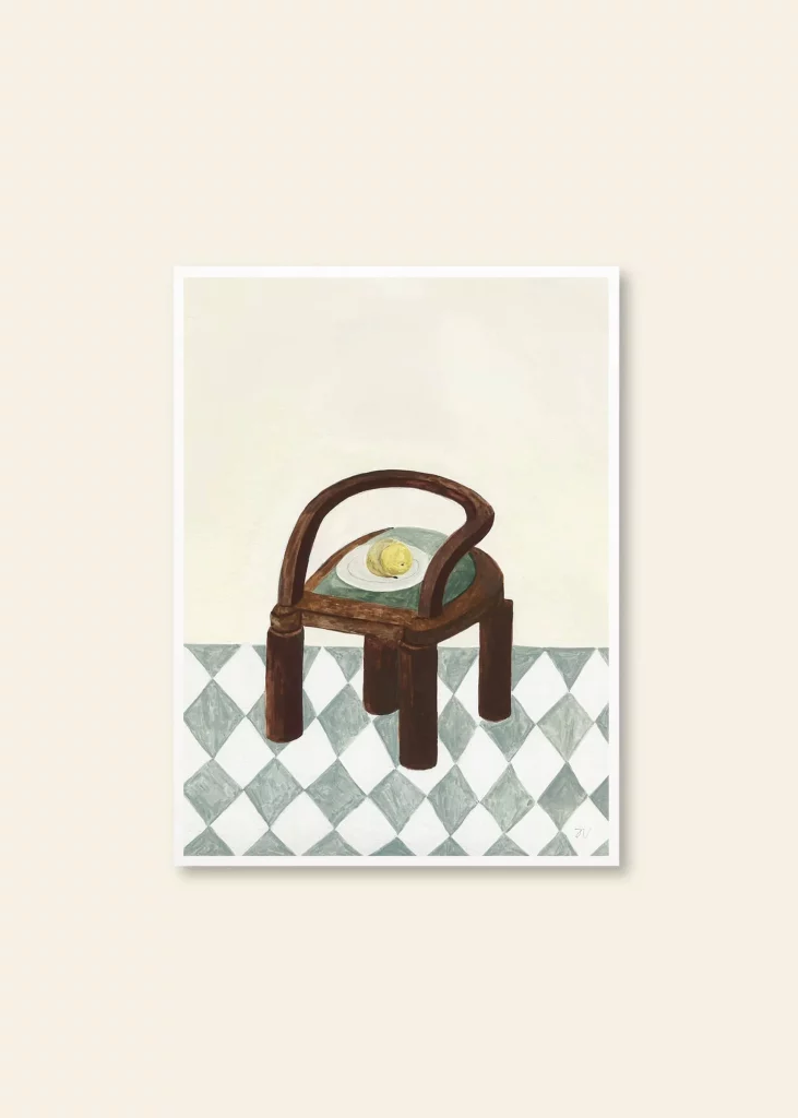 The Poster Club Isabelle Vandeplassche Chair with Fruit 30x40 Poster 1