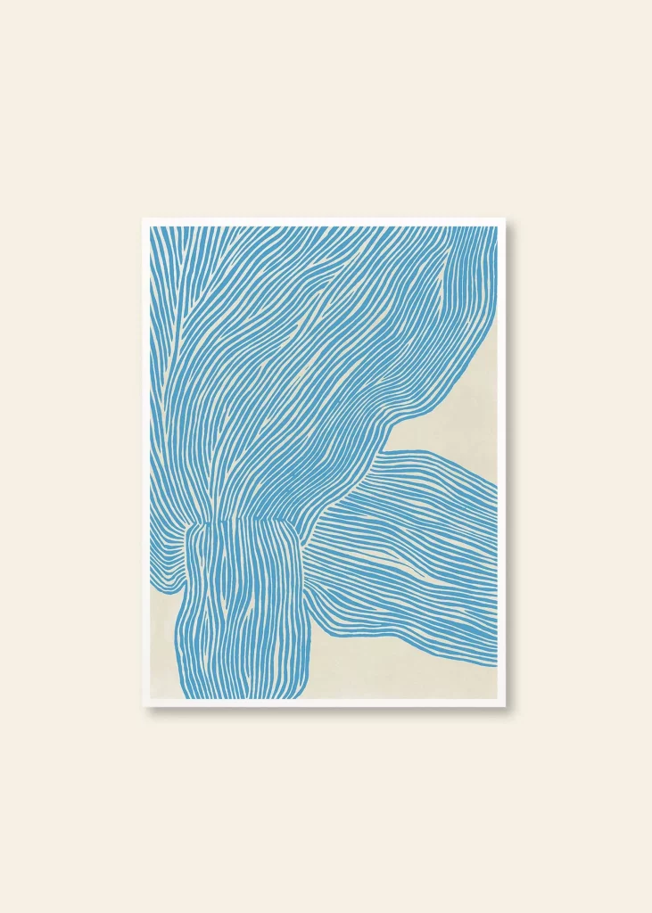 The Poster Club Rebecca Hein The Line Blue 30x40 Poster 1