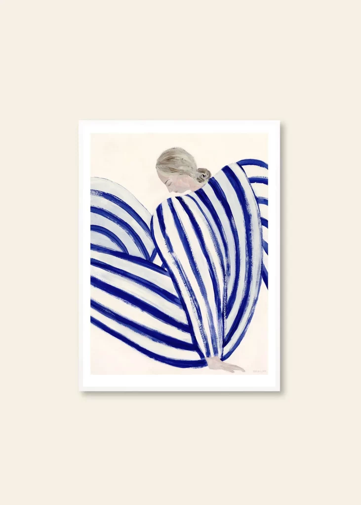 The Poster Club Sofia Lind Blue Stripe At Concorde 30x40 Poster 1
