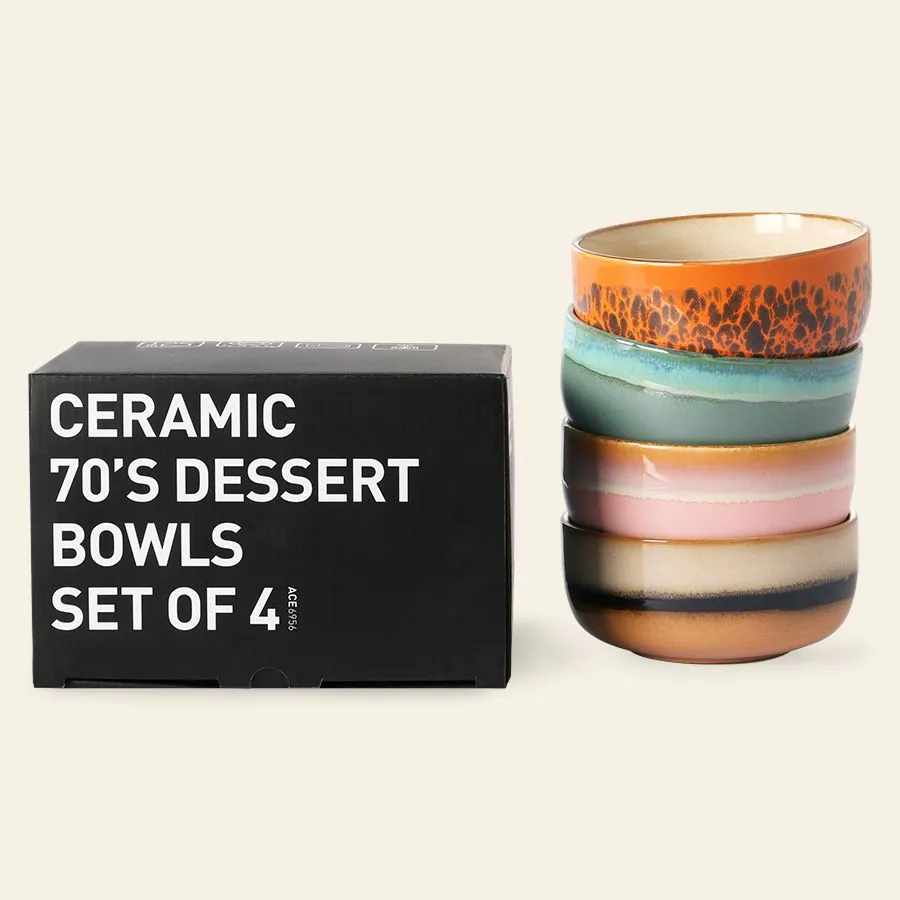 HKliving 70s Ceramics Dessert Bowls Set of 4 Sirius 3