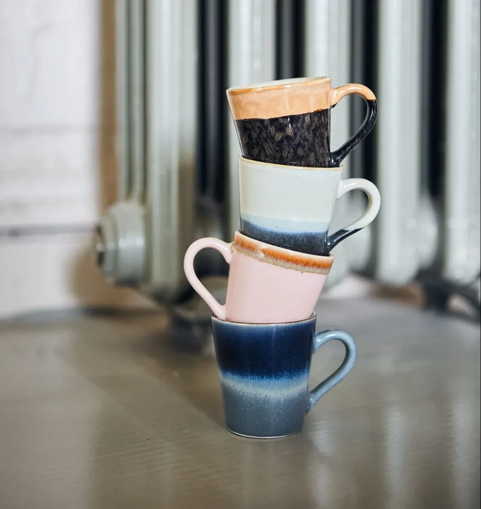 HKliving 70s Ceramics Espresso Mugs Set of 4 Polaris 3