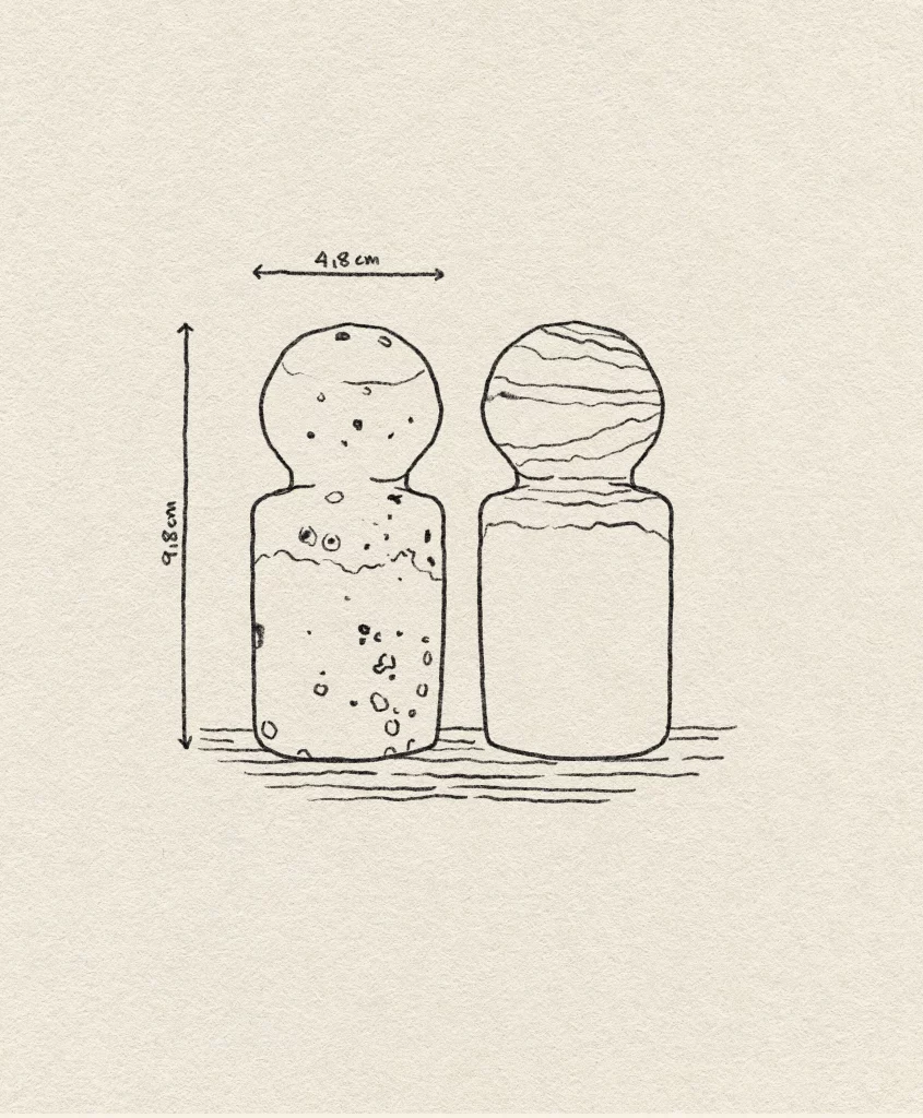 HKliving 70s Ceramics Pepper Salt Jar Asteroids Peat 6