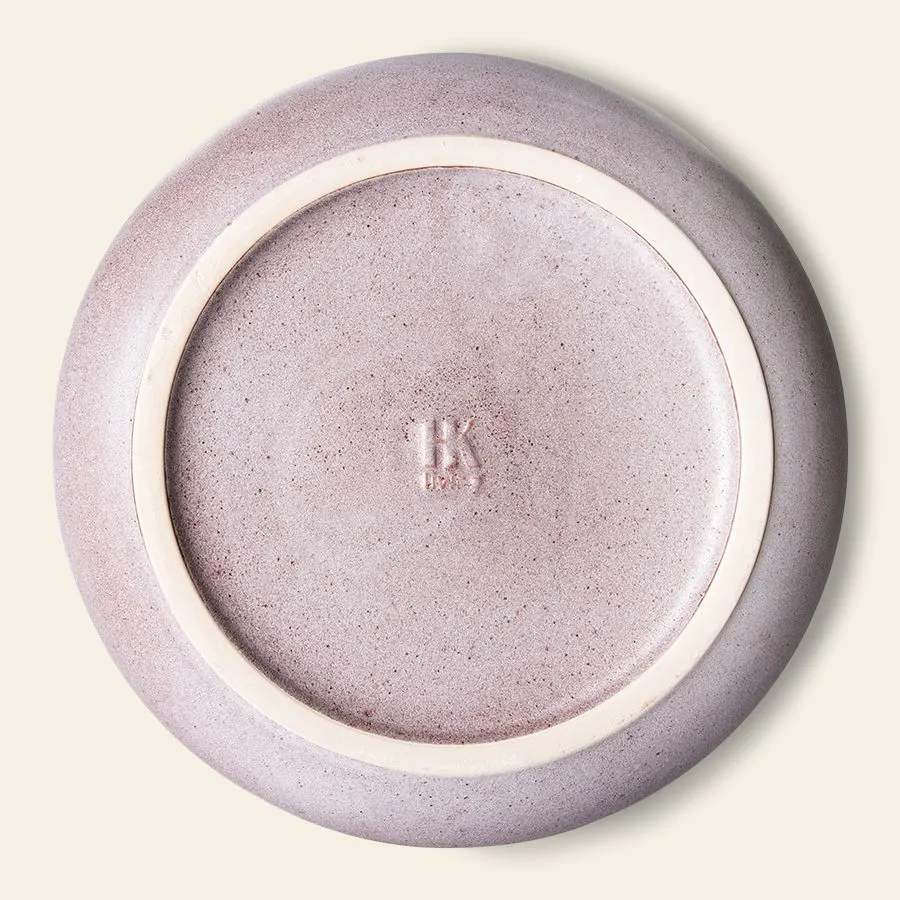 HKliving Bold Basic Ceramics Deep Plate Set of 2 Purple 3