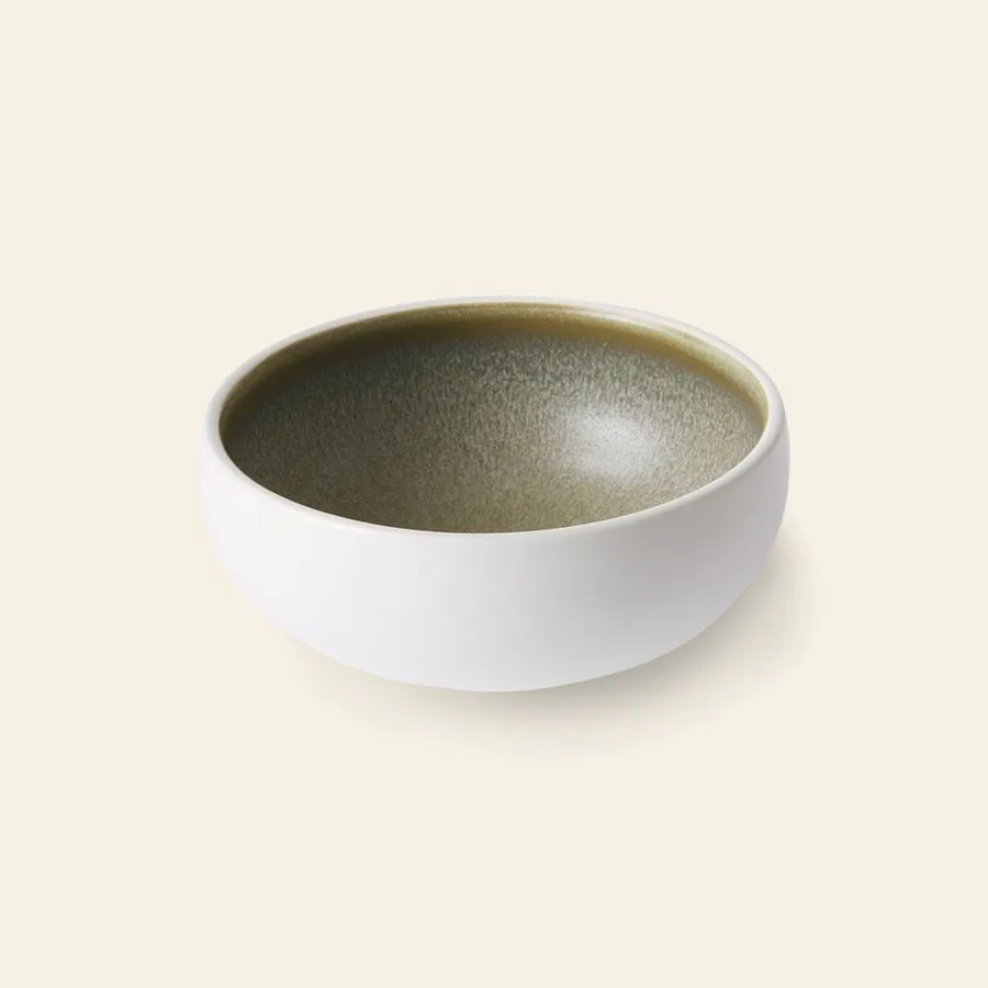 HKliving Chef Ceramics Bowl White Green 2
