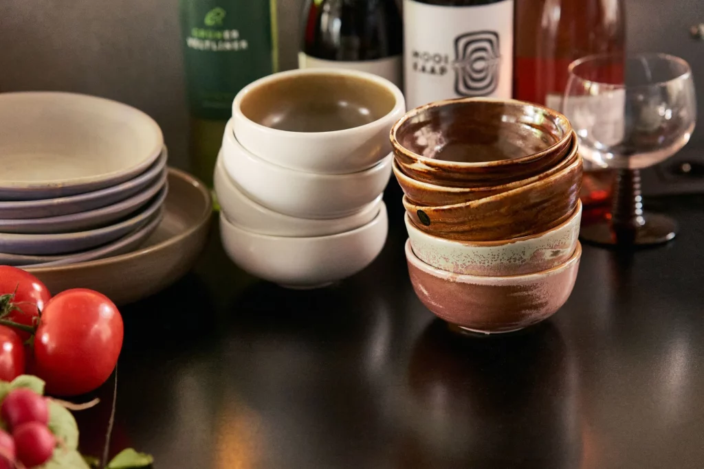 HKliving Chef Ceramics Bowl White Green 3