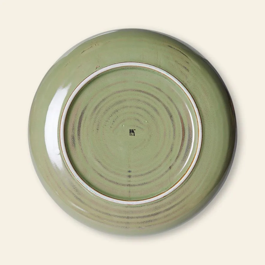 HKliving Chef Ceramics Deep Plate M Moss Green 4