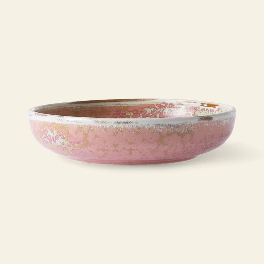 HKliving Chef Ceramics Deep Plate M Rustic Pink 1