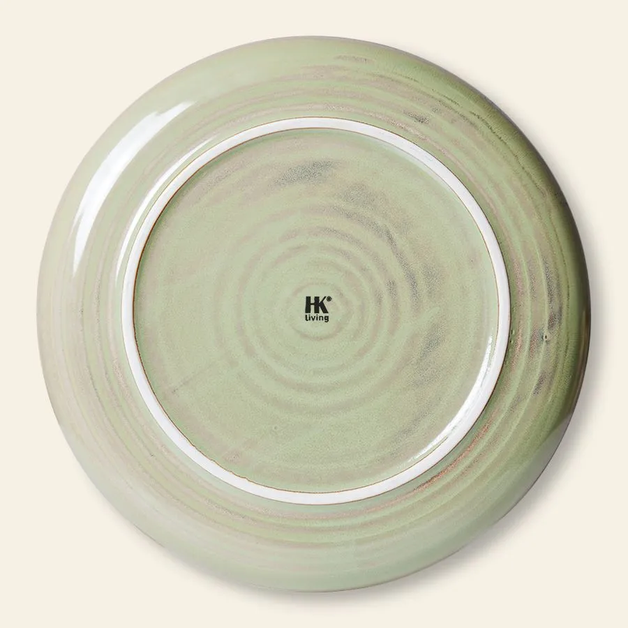 HKliving Chef Ceramics Dinner Plate Moss Green 2