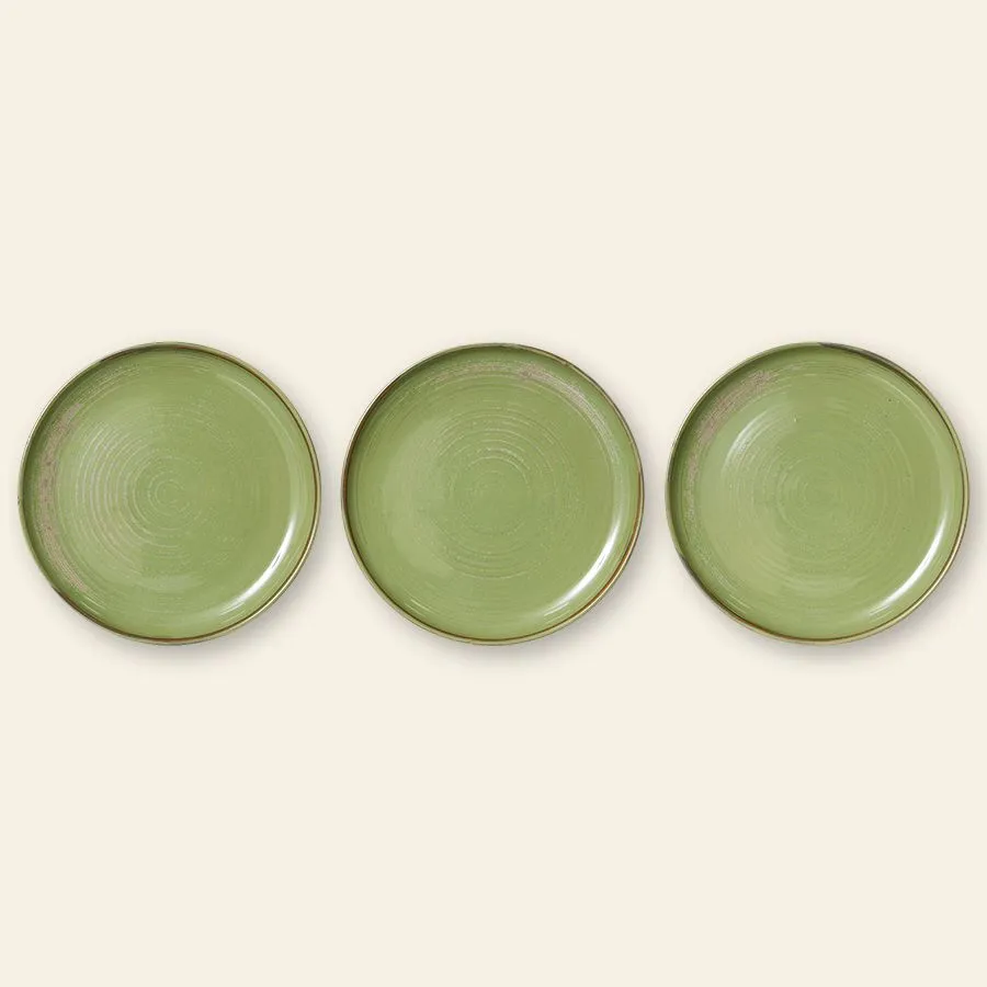 HKliving Chef Ceramics Dinner Plate Moss Green 4
