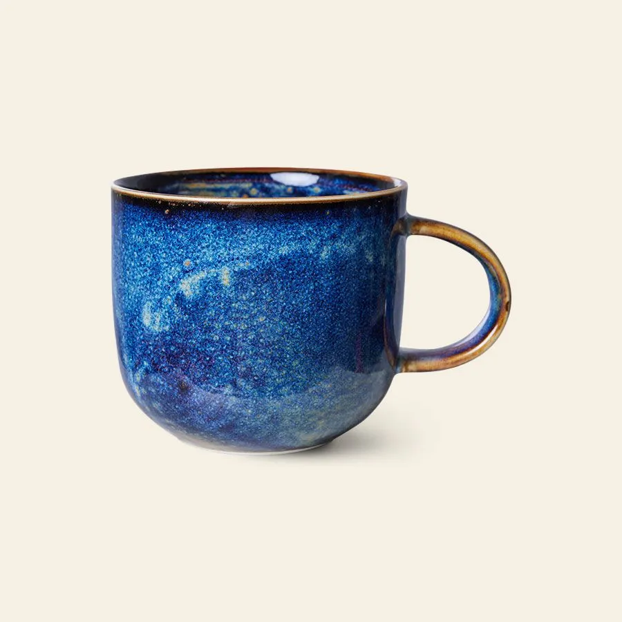 HKliving Chef Ceramics Mug Rustic Blue 1