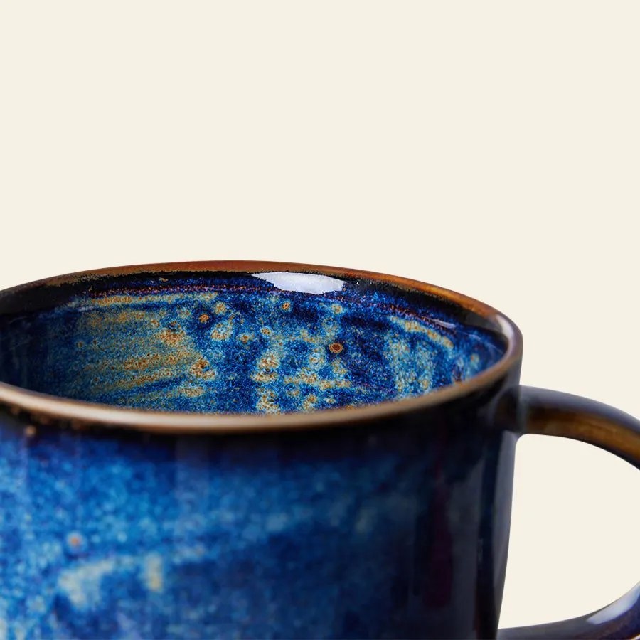 HKliving Chef Ceramics Mug Rustic Blue 3